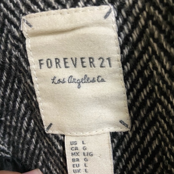 Vintage Gray & Black Tweed & Waffle Sweater Heavy Women’s L Jacket Y2K Retro - Picture 3 of 4